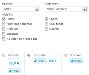 WP Tweet Button Options WP Tweet Button Options