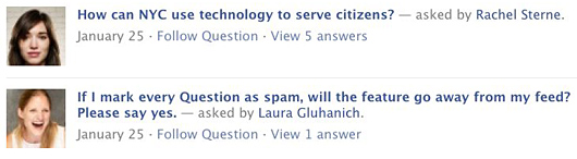 Facebook-questions